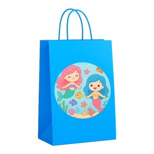 Sacola de Papel Personalizada Infantil Sereias