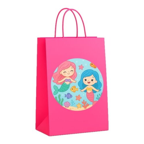 Sacola de Papel Personalizada Infantil Sereias