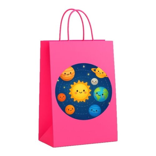 Sacola de Papel Personalizada Infantil Sistema Solar