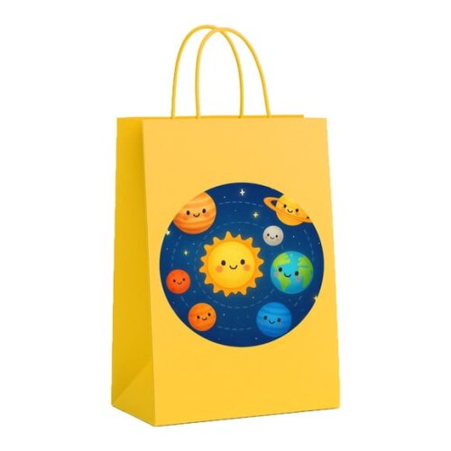 Sacola de Papel Personalizada Infantil Sistema Solar