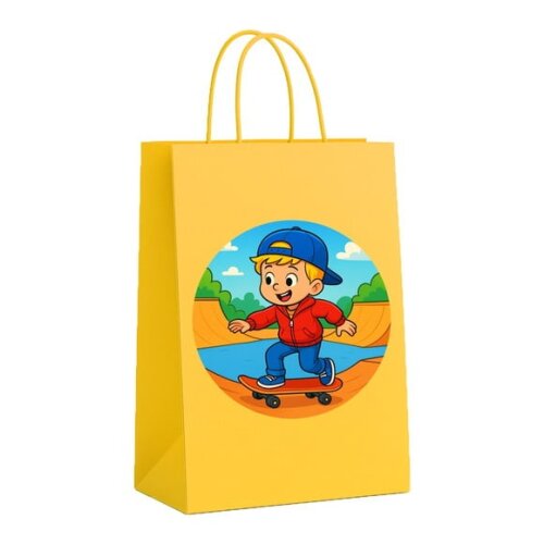 Sacola de Papel Personalizada Infantil Skate Kids