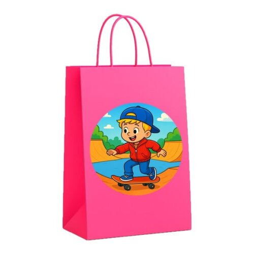 Sacola de Papel Personalizada Infantil Skate Kids