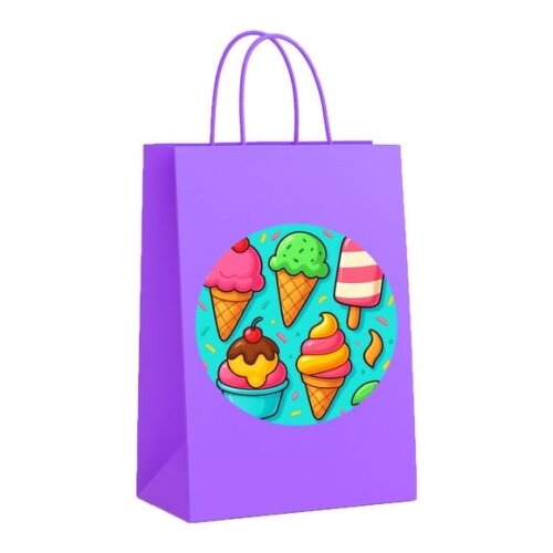 Sacola de Papel Personalizada Infantil Sorvetes