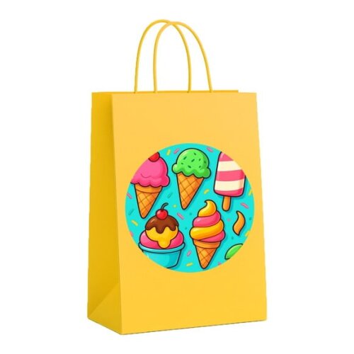 Sacola de Papel Personalizada Infantil Sorvetes