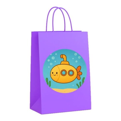 Sacola de Papel Personalizada Infantil Submarino