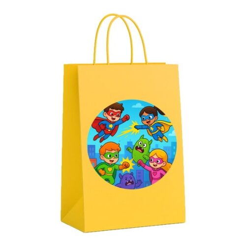 Sacola de Papel Personalizada Infantil Super Heróis