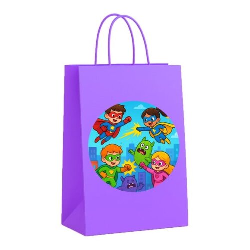 Sacola de Papel Personalizada Infantil Super Heróis