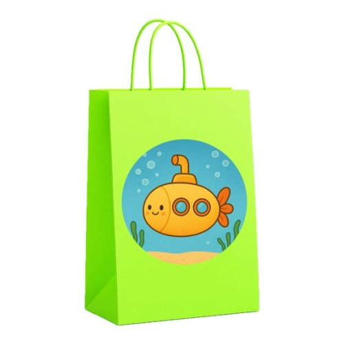 Sacola de Papel Personalizada Infantil Submarino
