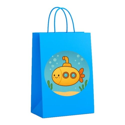 Sacola de Papel Personalizada Infantil Submarino