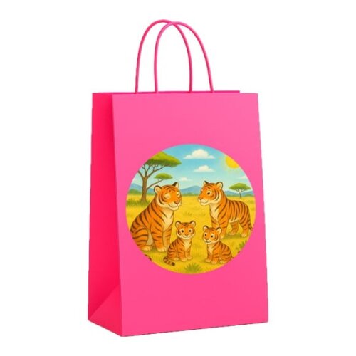 Sacola de Papel Personalizada Infantil Tigres