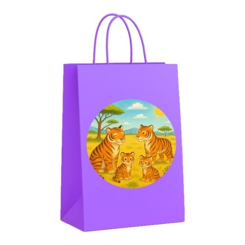 Sacola de Papel Personalizada Infantil Tigres