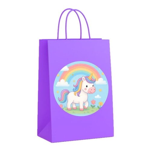 Sacola de Papel Personalizada Infantil Unicórnio