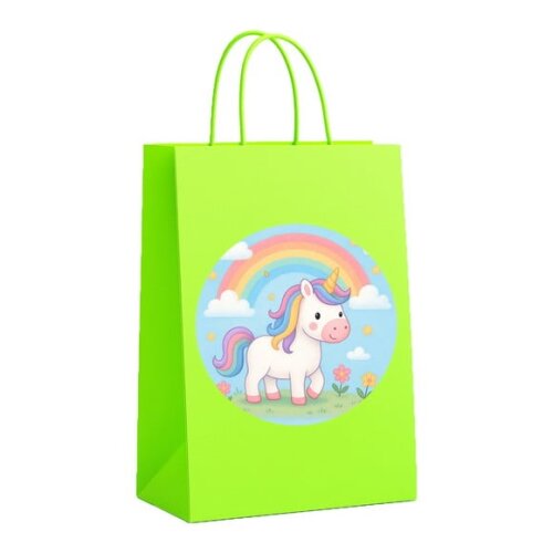 Sacola de Papel Personalizada Infantil Unicórnio