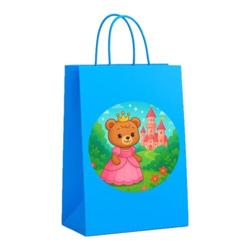 Sacola de Papel Personalizada Infantil Ursinha Princesa
