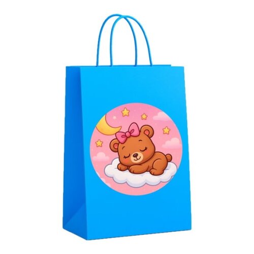 Sacola de Papel Personalizada Infantil Ursinha Soninho