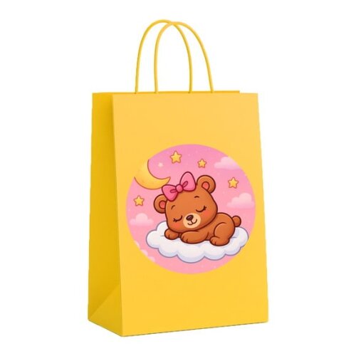 Sacola de Papel Personalizada Infantil Ursinha Soninho