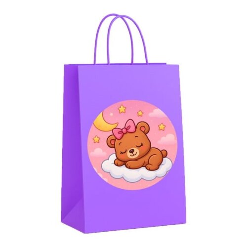 Sacola de Papel Personalizada Infantil Ursinha Soninho