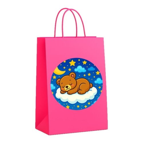 Sacola de Papel Personalizada Infantil Ursinho Soninho