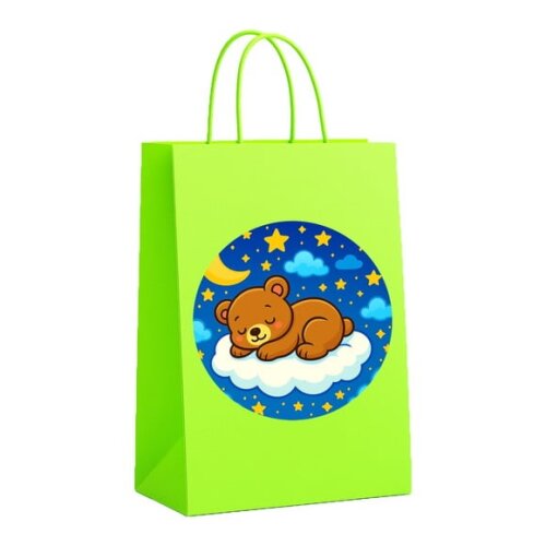 Sacola de Papel Personalizada Infantil Ursinho Soninho
