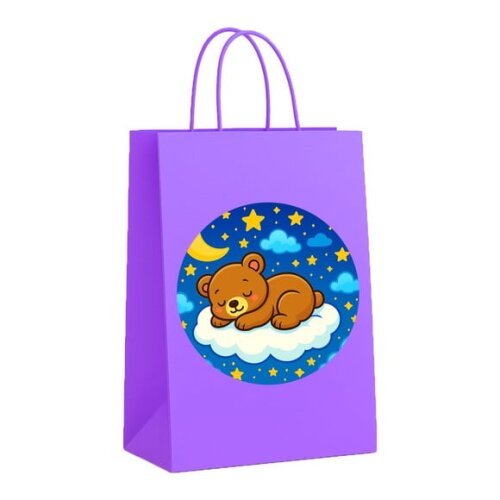 Sacola de Papel Personalizada Infantil Ursinho Soninho
