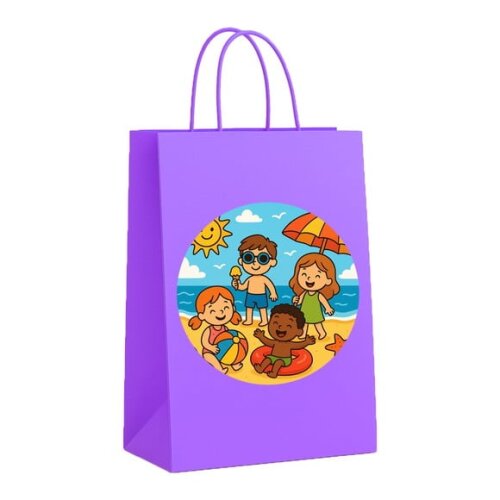 Sacola de Papel Personalizada Infantil Verão Divertido