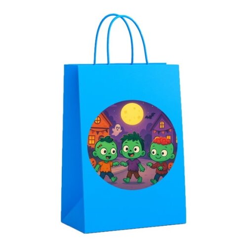 Sacola de Papel Personalizada Infantil Zumbis Fofinhos