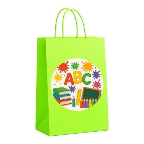Sacola de Papel Personalizada Infantil Volta às Aulas