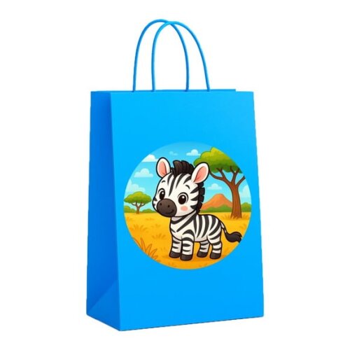 Sacola de Papel Personalizada Infantil Zebra Baby