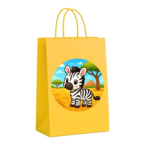 Sacola de Papel Personalizada Infantil Zebra Baby