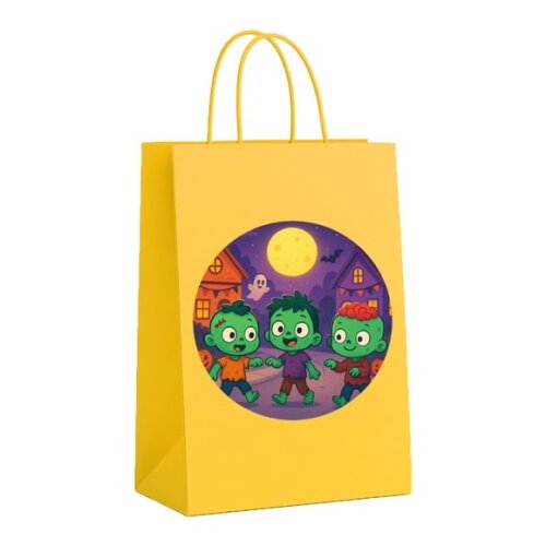 Sacola de Papel Personalizada Infantil Zumbis Fofinhos