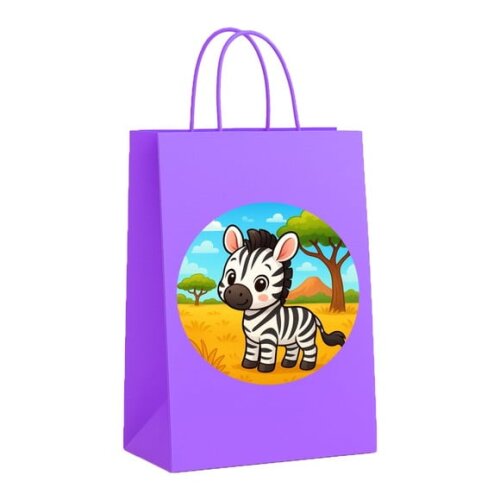 Sacola de Papel Personalizada Infantil Zebra Baby