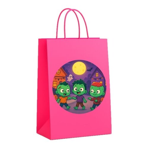 Sacola de Papel Personalizada Infantil Zumbis Fofinhos