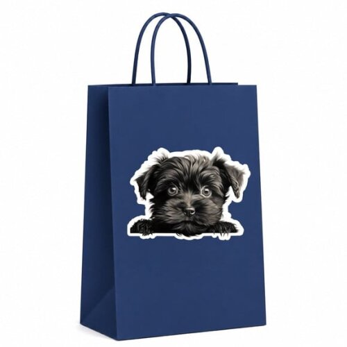 Sacola Papel Festa Raça Cachorro Affenpinscher