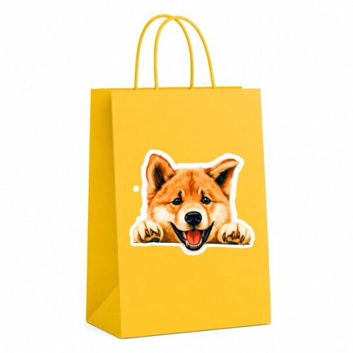 Sacola Papel Festa Raça Cachorro Akita