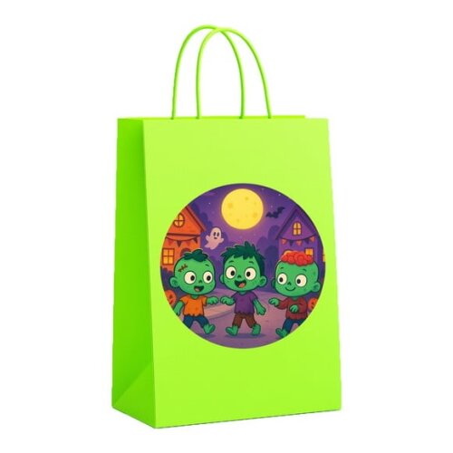 Sacola de Papel Personalizada Infantil Zumbis Fofinhos