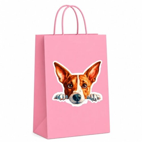 Sacola Papel Festa Raça Cachorro Basenji