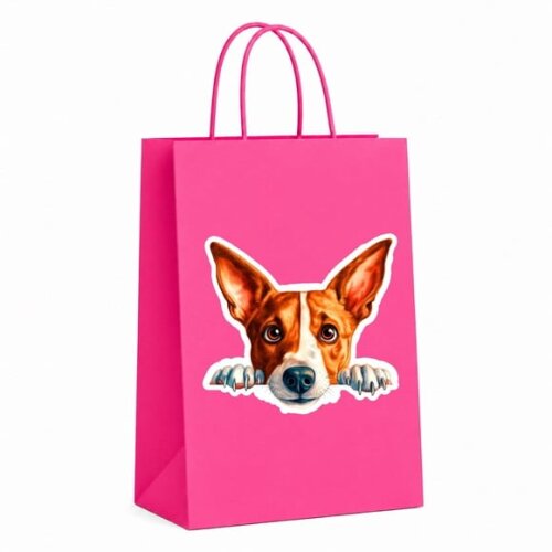 Sacola Papel Festa Raça Cachorro Basenji