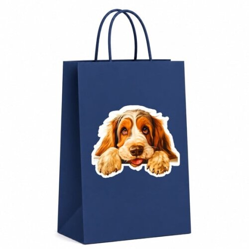 Sacola Papel Festa Raça Cachorro Basset Griffon Vendeano