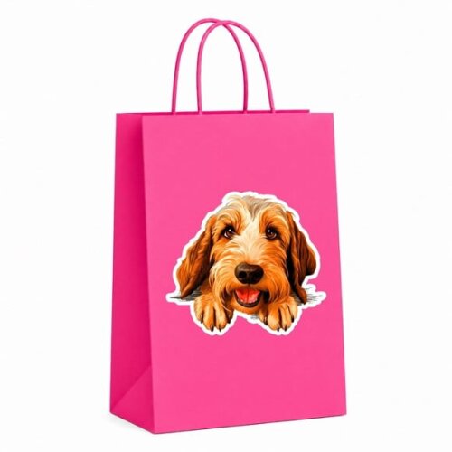 Sacola Papel Festa Raça Cachorro Basset Griffon Vendeano