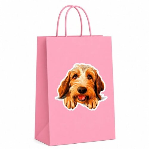 Sacola Papel Festa Raça Cachorro Basset Griffon Vendeano