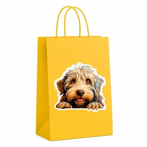 Sacola Papel Festa Raça Cachorro Bergamasco