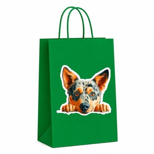 Sacola Papel Festa Raça Cachorro Boiadeiro Australiano