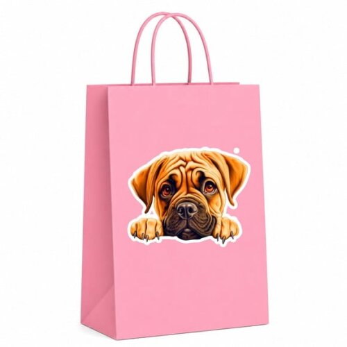 Sacola Papel Festa Raça Cachorro Bullmastiff