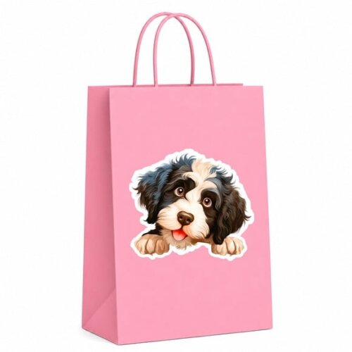 Sacola Papel Festa Raça Cachorro Cão de Água Português