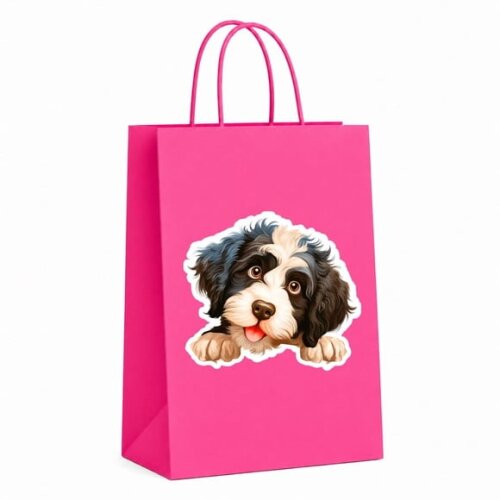 Sacola Papel Festa Raça Cachorro Cão de Água Português