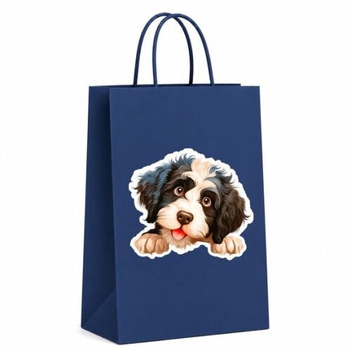 Sacola Papel Festa Raça Cachorro Cão de Água Português