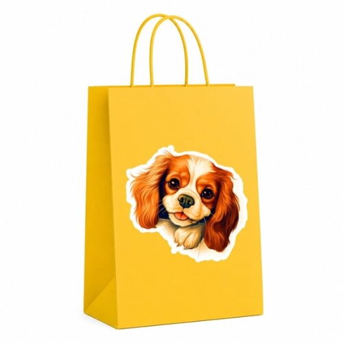 Sacola Papel Festa Raça Cachorro Cavalier King