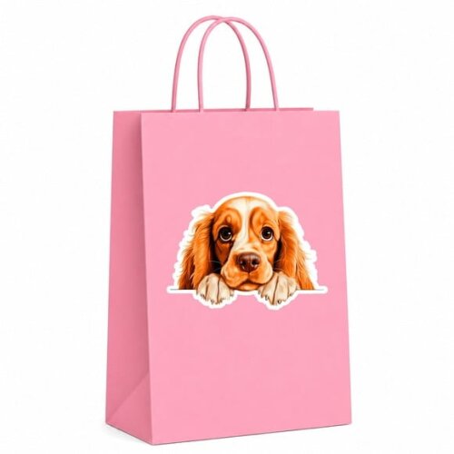 Sacola Papel Festa Raça Cachorro Cocker Spaniel Americano
