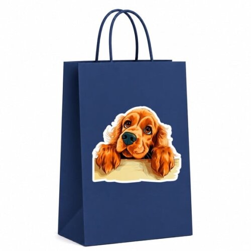 Sacola Papel Festa Raça Cachorro Cocker Spaniel Inglês