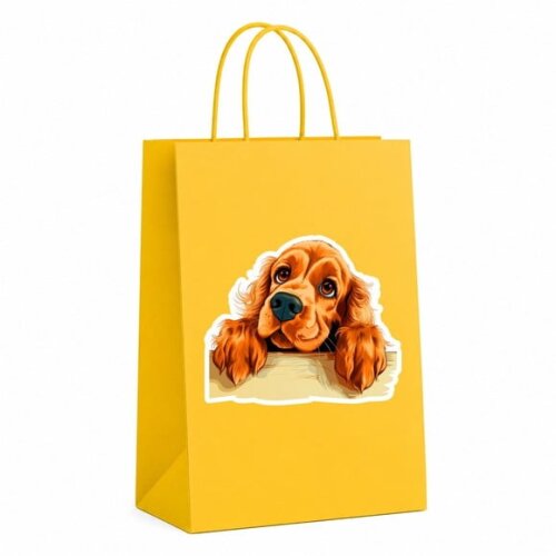 Sacola Papel Festa Raça Cachorro Cocker Spaniel Inglês